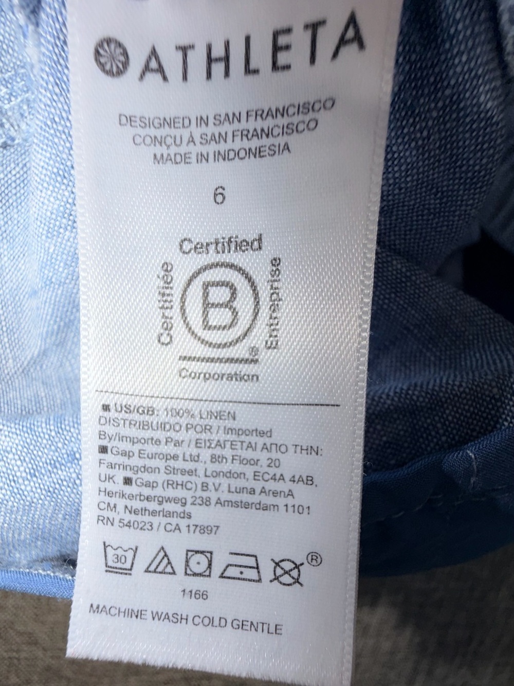 Athleta Retreat Linen Joggers Light Blue Size 6 - Picture 9 of 10